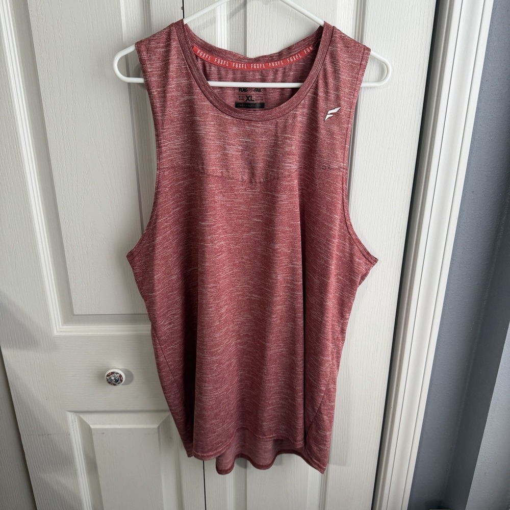 Flag Nor Fail Red Muscle Workout Tank Men's Size XL Active Gym Running Athletic